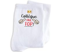 Luigi Collection Chaussettes Collègue au Top Humour Message drôle. Idée Cadeau Original Homme Femme Bureau Travail Anniversaire Noël. Taille 36/38