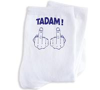Luigi Collection Chaussettes Homme Femme Tadam Humour Message drôle. Idée Cadeau Original Ami Collègue Copain Copine Anniversaire Noël St Valentin. Taille 36/38