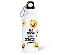Luigi Collection Gourde 500ml Bouteille d’Eau Aluminium Personnalisable Prénom Réutilisable Ecologique avec Mousqueton. Idée Cadeau Humour Enfant Homme Femme Sport Ecole Bureau Anniversaire Noël