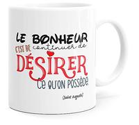 Luigi Collection Mug Amour Bonheur Désir Tasse Message Humour drôle Idée Cadeau Original pour Ami Couple Amoureux Collègue Mari Femme Homme Fiancés Copain Copine Anniversaire St Valentin Noël.