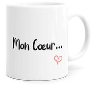 Luigi Collection Mug Humour Amour Mon Coeur Tasse Message drôle. Idée Cadeau Original pour Ami Couple Amoureux Collègue Frère Sœur Mari Femme Homme Fiancés pour Anniversaire St Valentin Noël.