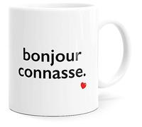 Luigi Collection Mug Humour Bonjour Connasse de l’Année Tasse Message drôle. Idée Cadeau Original pour Amie Couple Amoureux Collègue Sœur Femme Copine pour Anniversaire St Valentin Noël.