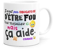 Luigi Collection Mug Humour Collègue Fou Tasse Message Drôle Rigolo. Idée Cadeau Original pour Départ en Retraite Pot Mutation Travail Bureau Homme Femme pour Anniversaire Noël.