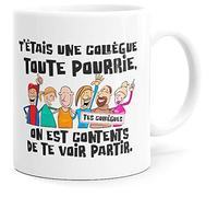 Luigi Collection Mug Humour Collègue Toute Pourrie Tasse Message Drôle Rigolo. Idée Cadeau Original pour Départ en Retraite Pot Mutation Travail Bureau Homme Femme Anniversaire Noël.