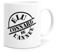 Luigi Collection Mug Humour Elu Connard de l’Année Tasse Message drôle. Idée Cadeau Original pour Amis Couple Amoureux Collègue Frère Sœur pour Anniversaire Noël Souriez dès le Réveil.