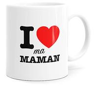 Luigi Collection Mug Humour J’Aime ma Maman Tasse Message drôle Amour. Idée Cadeau Original Imprimé en France Mère Amie, Couple Amoureux Collègue pour Anniversaire Fête Noël. Souriez dès le Réveil.