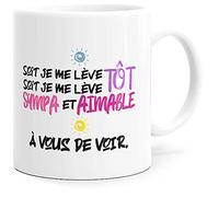Luigi Collection Mug Humour Matin Humeur Tasse Message drôle. Idée Cadeau Original pour Amis Couple Amoureux Collègue Frère Sœur pour Anniversaire Noël. Le Sourire dès le Réveil.
