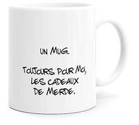 Luigi Collection Mug Humour Pour Moi un Cadeau de Merde Tasse Message Drôle. Idée Cadeau Original Ami, Collègue Amoureux Couple Frère Soeur Anniversaire Noël Pour le Plaisir. Céramique 325ml.
