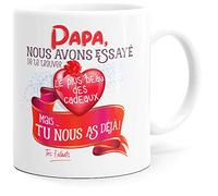 Luigi Collection Mug Papa Cadeau Idée Cadeau Original Amour pour Fête des Pères Homme Tasse Message Amour Humour Plus beau des Cadeaux Enfants, pour Mari Ami Anniversaire Noël. Imprimé en France