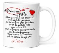 Luigi Collection Mug Personnalisable Ma Fille Prénom Femme Tasse Message Humour drôle Personnalisé Idée Cadeau Original pour Enfant Papa Maman Père Mère Anniversaire Noël
