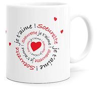 Luigi Collection Mug Soeur, Je T’aime Idée Cadeau Original Amour Imprimé en France pour Sœur Amie Copine Fête Anniversaire Noël ou juste pour le Plaisir. Céramique 325ml