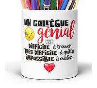 Luigi Collection Pot à Crayons Collègue Génial Humour Idée Cadeau Original Amitié Message Drôle Stylo pour Départ en Retraite Mutation Travail pour Ami Homme Femme. Souriez au Bureau