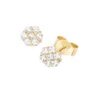 Luigi Merano Boucles d'oreilles 'Rund' or / transparent, Taille One Size