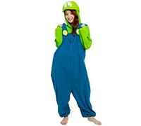 Luigi Onesie Costume Kigurumi | SAZAC Kigurumi | Super Mario Bros | Halloween & Carnaval | Pour Enfants et Adultes | Taille Unique (155 - 180+ cm)