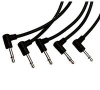Luigis M-PAR Câble patch Eurorack modulaire coudé à droite Lot de 5 câbles noirs 24 (60 cm)