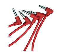 Luigis M-PAR Câble patch Eurorack modulaire coudé à droite Lot de 5 câbles rouges, 12 (30 cm)