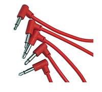 Luigis M-PAR Câble patch Eurorack modulaire coudé à droite Lot de 5 câbles rouges, 24 (60 cm)