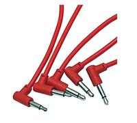 Luigis M-PAR Câble patch Eurorack modulaire coudé à droite - Lot de 5 câbles rouges, 4 (10 cm)