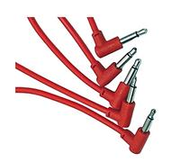 Luigis M-PAR Câble patch Eurorack modulaire coudé à droite - Lot de 5 câbles rouges, 6 (15 cm)