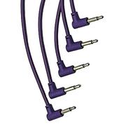 Luigis M-PAR Câble patch Eurorack modulaire coudé à droite - Lot de 5 câbles violets 6 (15 cm)