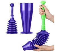 Luigi's Ventouse Deboucheur WC et Evier - Lot 2x Ventouses Déboucheur Canalisation Professionnel - Sytème de Ventouse à Pompe Haute Pression pour Deboucher Baignoire Douche Toilette