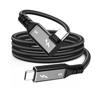 LUIRSAY Câble Thunderbolt 5 [certifié Intel] Câble USB C coudé - 80 Gbit/s + 120 Gbps bande passante vidéo 240 W PD3.1, support d'écran 16 K/8 K, pour MacBook, ordinateur portable, moniteur et station