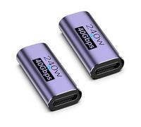 LUIRSAY USB C Kupplung, 2PCS USB C Female to Female Verbinder 8K@60Hz 40Gbps, USB C Buchse auf USB C Buchse mit 240W,Thunderbolt 4/3 USB C auf USB C Adapter Kompatibel mit iPhone16/15, MacBook Pro