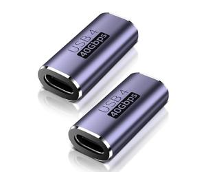 LUIRSAY USB C Kupplung, 2PCS USB C Female to Female Verbinder 8K@60Hz 40Gbps, USB C Buchse auf USB C Buchse mit PD100W,Thunderbolt 4/3 USB C auf USB C Adapter Kompatibel mit iPhone16/15