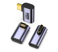LUIRSAY USB-C Winkelstecker 90° 3PCS 40Gbps PD100W 8K@60Hz Adaptateur pour MacBook Pro, iPhone16/15, Samsung Phone, Tablette et autres appareils