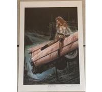 LUIS ROYO - Women on Car - 23x33cm AFFICHE / POSTER G