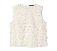 Luisa Cerano - Blusentop mit Blüten - Femme - Tops - Blanc - Taille: 38 FR