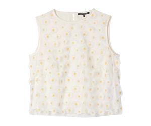 Luisa Cerano - Blusentop mit Blüten - Femme - Tops - Blanc - Taille: 38 FR