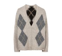 Luisa Cerano - Cardigan à col V large - Femme - Pulls - Gris - Taille: 40 FR