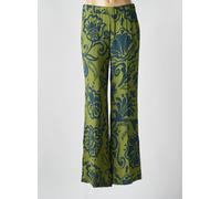 luisa cerano pantalons femme de couleur vert 40