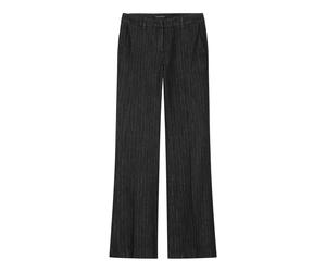 Luisa Cerano - Pinstripe Bootleg Denim - Femme - Pantalons - Noir - Taille: 44 FR