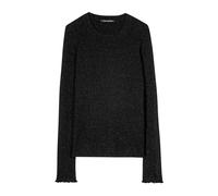 Luisa Cerano - Pull avec détail à l'ourlet - Femme - Pulls - Noir - Taille: 44 FR