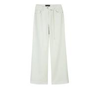 Luisa Cerano - Wideleg Denim with Tie Belt - Femme - Pantalons - Vert - Taille: 44 FR