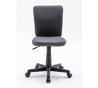 Luisa Chaise de Bureau, 40 x 45,5 x 76/85,5 cm, réglable en Hauteur et pivotante, pour Enfants et Adolescents, Dossier agronomique Souple, Support Lombaire, Gris foncé