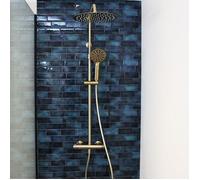 Essebagno Luisa colonne de douche thermostatique or brossé