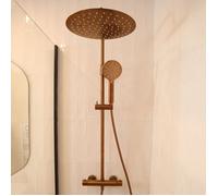 Essebagno Luisa colonne de douche thermostatique cuivre brossé