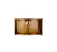 Essebagno Luisa évier 1 grande cuve seule 76x45 en inox cuivre brossé