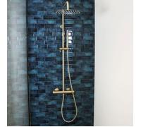 Luisa II colonne de douche thermostatique or brossé Essebagno