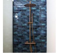 Essebagno Luisa II colonne de douche cuivre brossé sans mitigeur