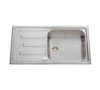 Evier inox mini structure BRAVA 1 grand bac 1 égouttoir