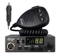 LUITON Radio CB LT-298 40 canaux design compact avec prise haut-parleur externe, grand écran LED facile à lire, compatible avec tension 12-24 V