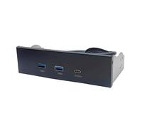 LUJIAXI Adaptateur USB 3.2 pour baie de 5,25 pouces avec double port USB 3.2 et type C pour un transfert de données rapide Port USB de la baie avant