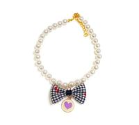 LUJIAXI Collier de perles tendance pour animal de compagnie, bijoux d'extension réglable pour chiot, chiot, chat, collier ras du cou pour petits chiens