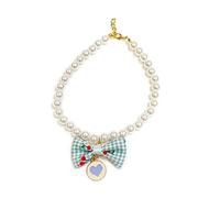 LUJIAXI Collier de perles tendance pour animal de compagnie, bijoux d'extension réglable pour chiot, chiot, chat, collier ras du cou pour petits chiens