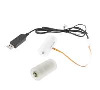 LUJIAXI Convertisseur de puissance USB 3 V LR14 C Éliminateurs de batterie Remplace 2 piles 1,5 V C pour télécommande LED Lumières électroniques Éliminateurs de batterie