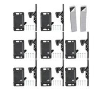 LUJIAXI Lot de 8 loquets de porte d'armoire de camping-car avec ruban adhésif double face en mousse - Verrous à montage latéral adaptés aux tiroirs - Fixation solide pour remorque de cargaison